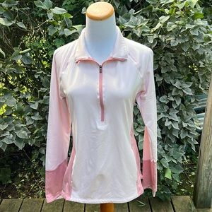 Mountain Hardwear women’s long sleeve Cold Gear 3/4 zip top Pink Womens Medium